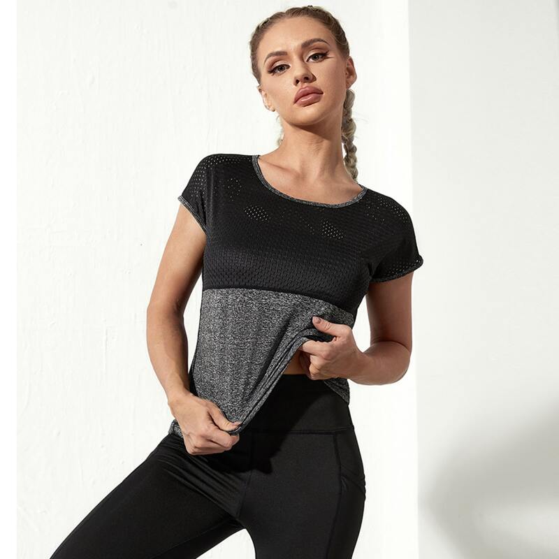 

Breathable Solid Sports Tee, Multicolor