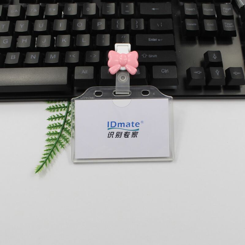 

Butterfly Buckle ID Card Cover, Pink