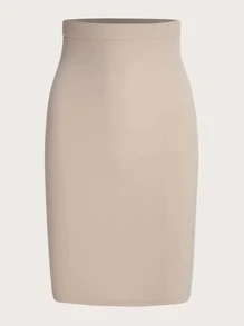 High Waist Shapewear Skirt - Apricot - View 3