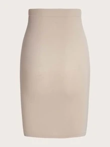 High Waist Shapewear Skirt - Apricot - View 4