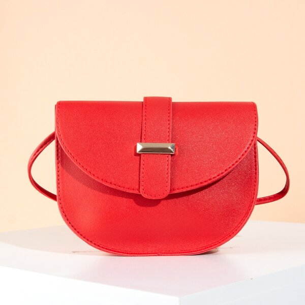 

Solid Saddle Bag, Red