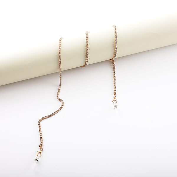 

Rhinestone Decor Glasses Chain, Gold