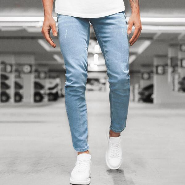 

Men Light Wash Skinny Jeans
