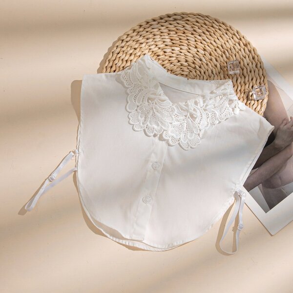 

Solid Fake Collar, White