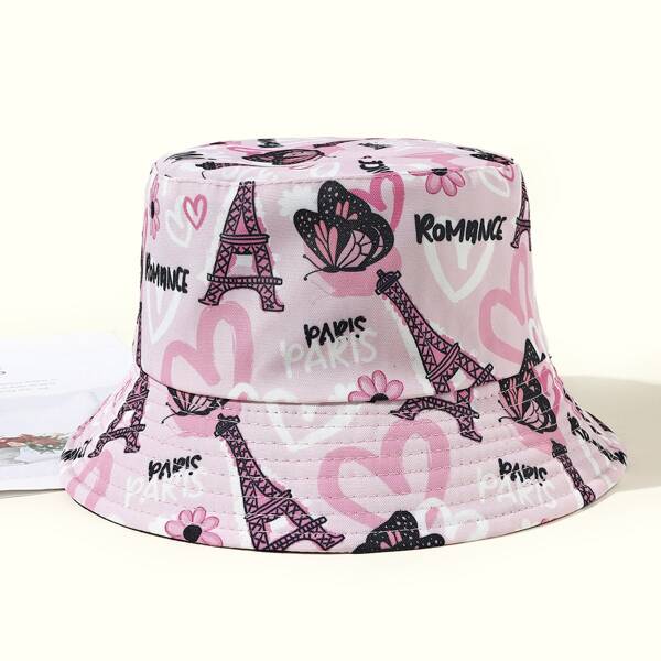 

Letter Graphic Bucket Hat, Multicolor