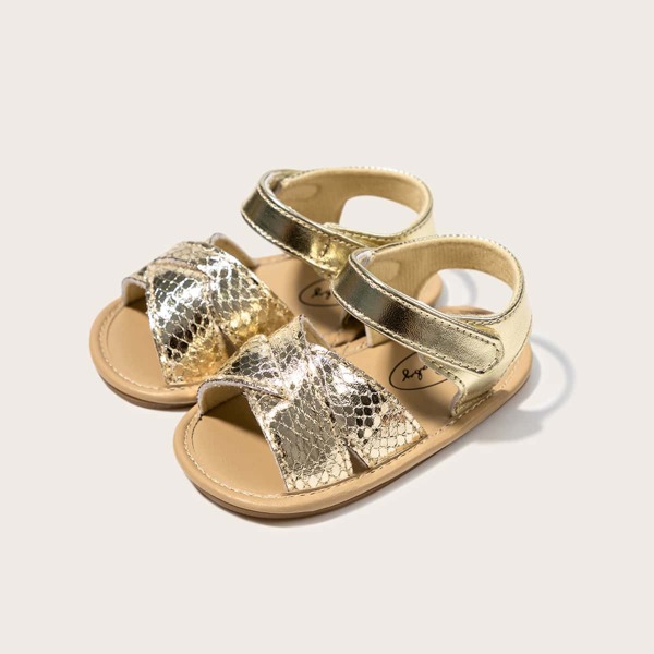 

Baby Boy Metallic Strappy Sandals, Gold
