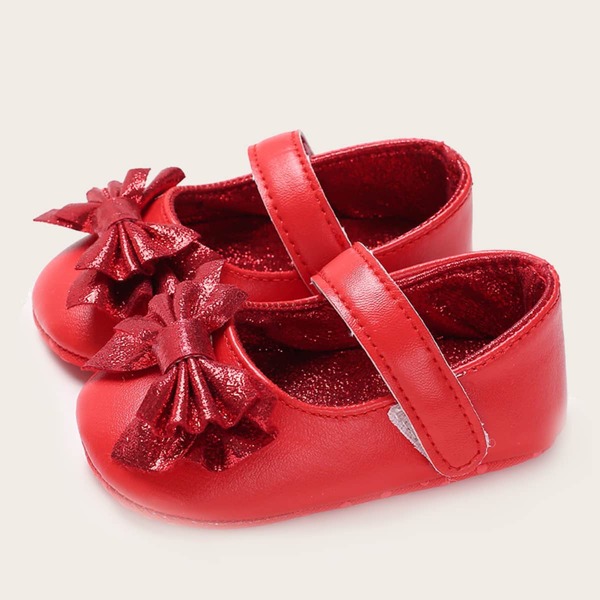 

Baby Girl Bow Decor Flats, Red