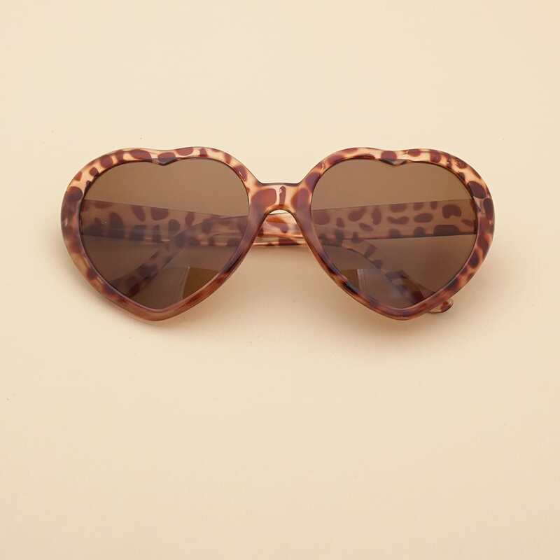 

Heart Frame Sunglasses, Brown