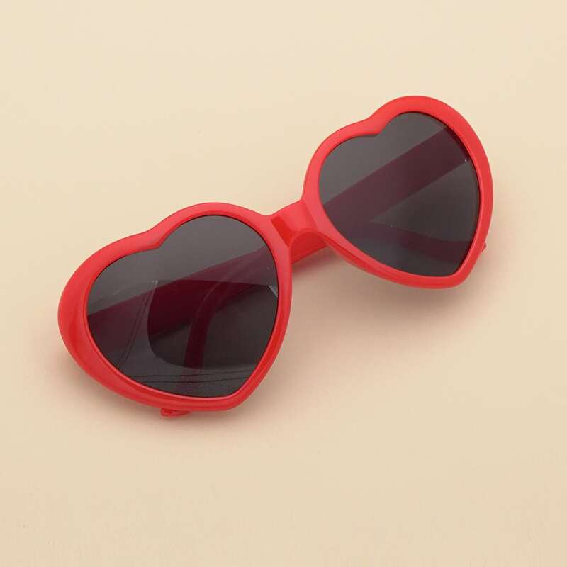 

Heart Frame Sunglasses, Red