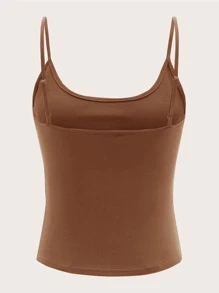 Muchica Solid Cami Top - Brown - View 2