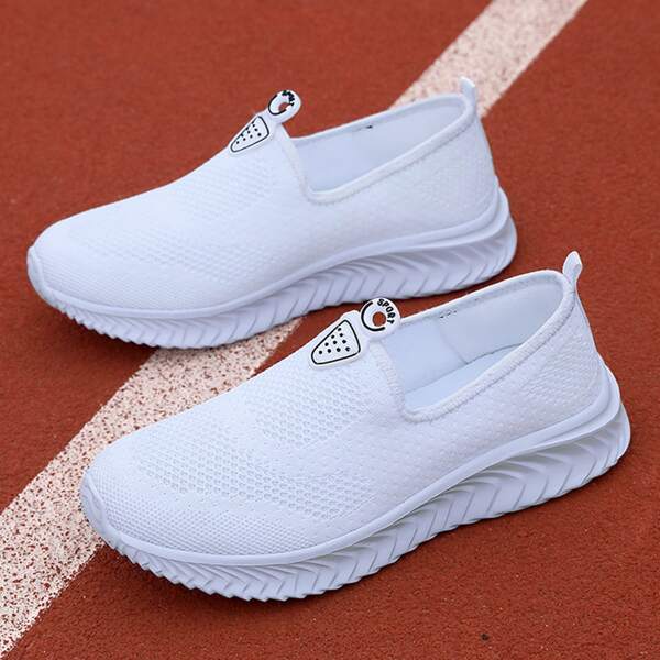 

Breathable Slip On Sneakers, White