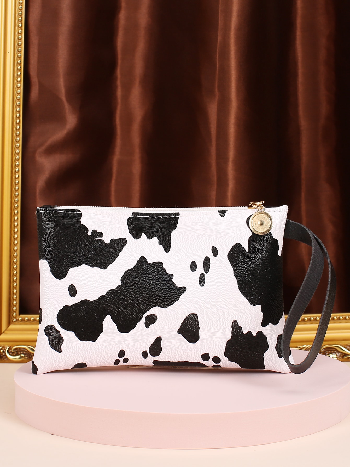 cow print clutch