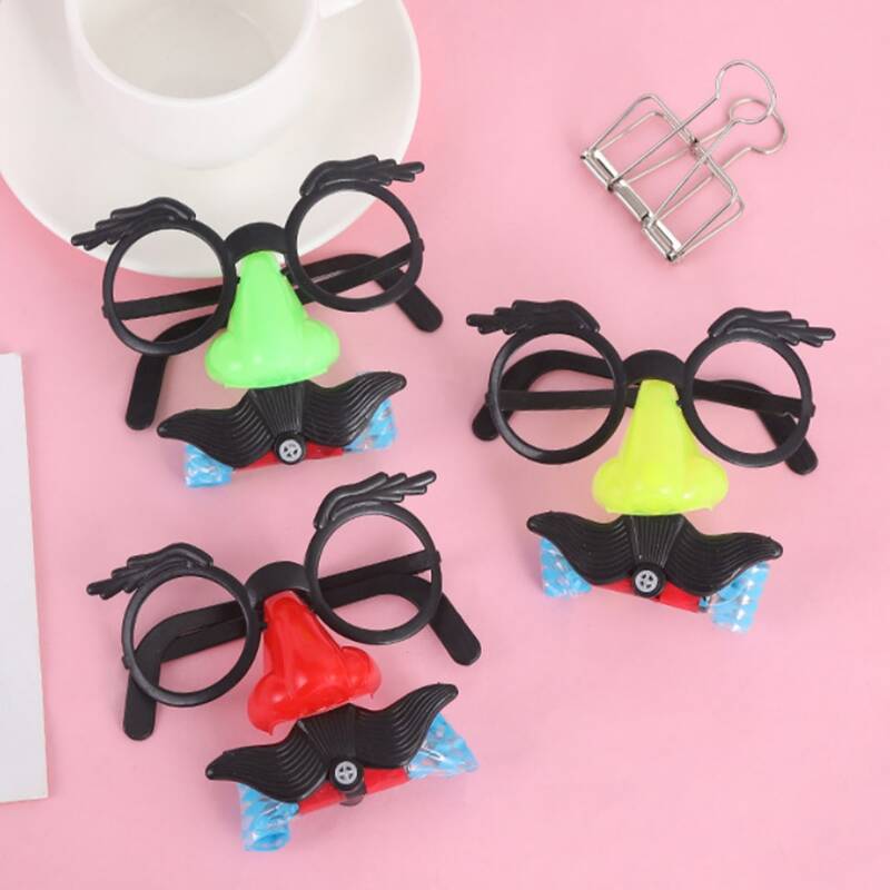 

1pc Random Mustache Glasses, Multicolor