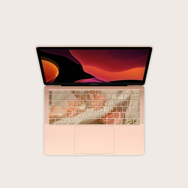 

Flower Pattern Keyboard Sticker For MacBook Air 13.3 Inch, Multicolor