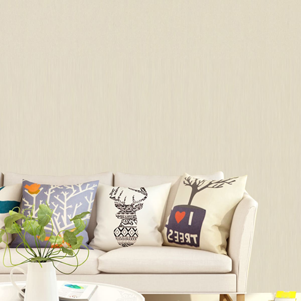 

1sheet Solid Color Wall Paper, Yellow