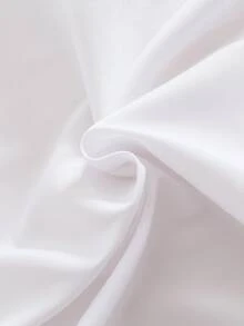 Lace Embroidery Bed Skirt - Black and White - View 7