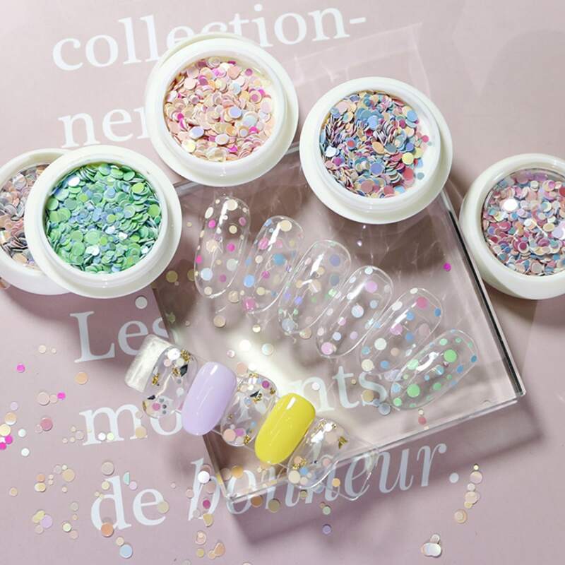 

1box Random Color Sequin Nail Art Decoration, Multicolor