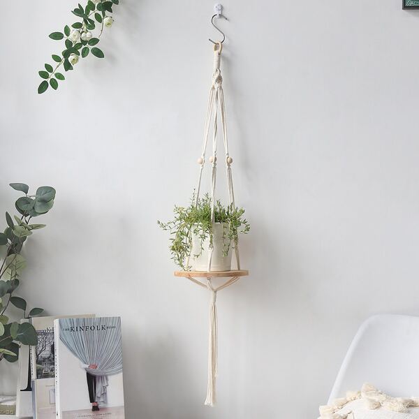 

1pc Woven Wall Hanging, Beige