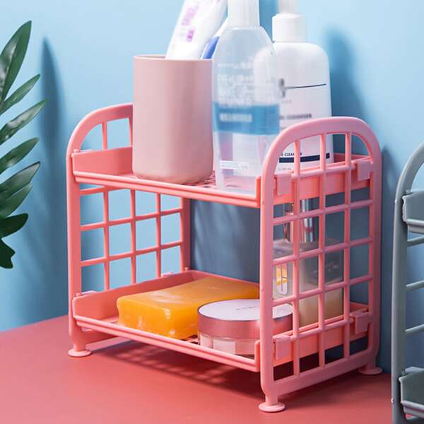 

1pc Random Double Layer Storage Rack, Multicolor