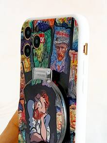 人像圖案手機外殼帶鏡子 - 彩色 - 查看 5