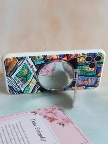 人像圖案手機外殼帶鏡子 - 彩色 - 查看 6