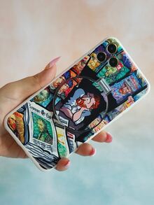 人像圖案手機外殼帶鏡子 - 彩色 - 查看 8