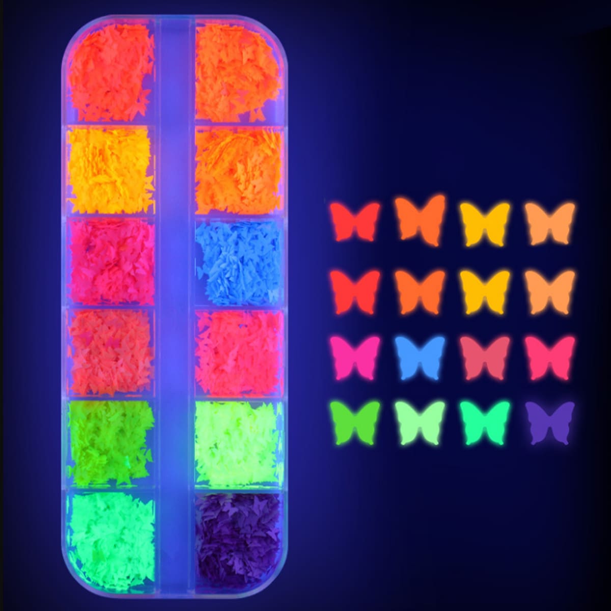

1box Random Color Butterfly Nail Art Sticker, Multicolor