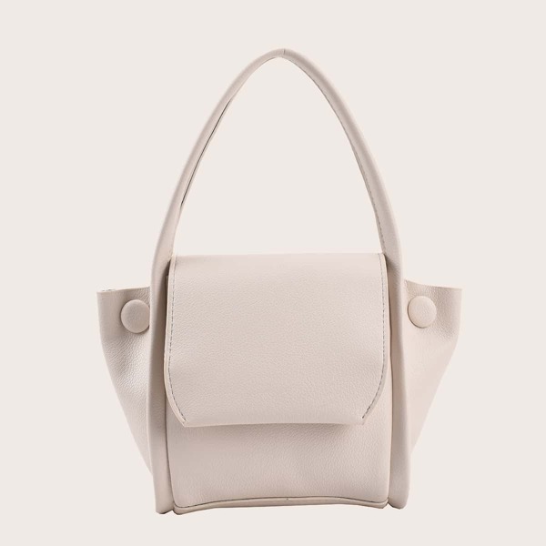 

Minimalist Flap Satchel Bag, White