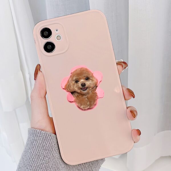 

Dog Pattern Phone Case, Pink
