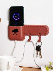 1pc Multifunction Storage Rack - Red - View 1