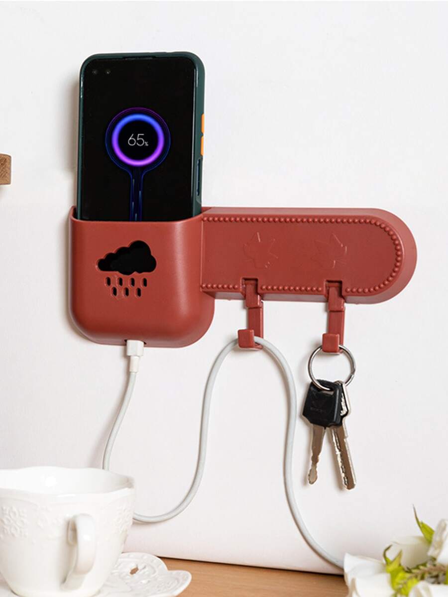 1pc Multifunction Storage Rack - Red - View 1