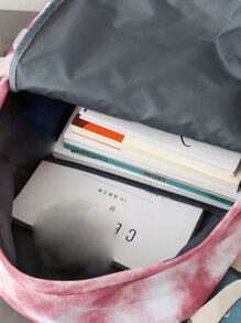 Bộ túi trẻ em Lá thư Cà vạt nhuộm Có thể điều chỉnh được Đôi tay cầm - Hồng - Xem 4