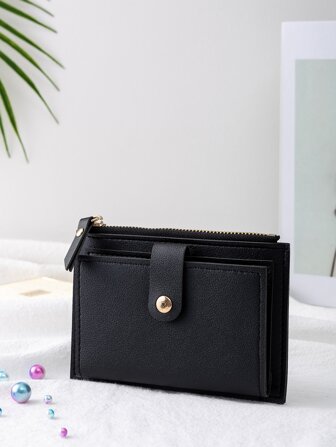 Girls Minimalist Snap Button Purse