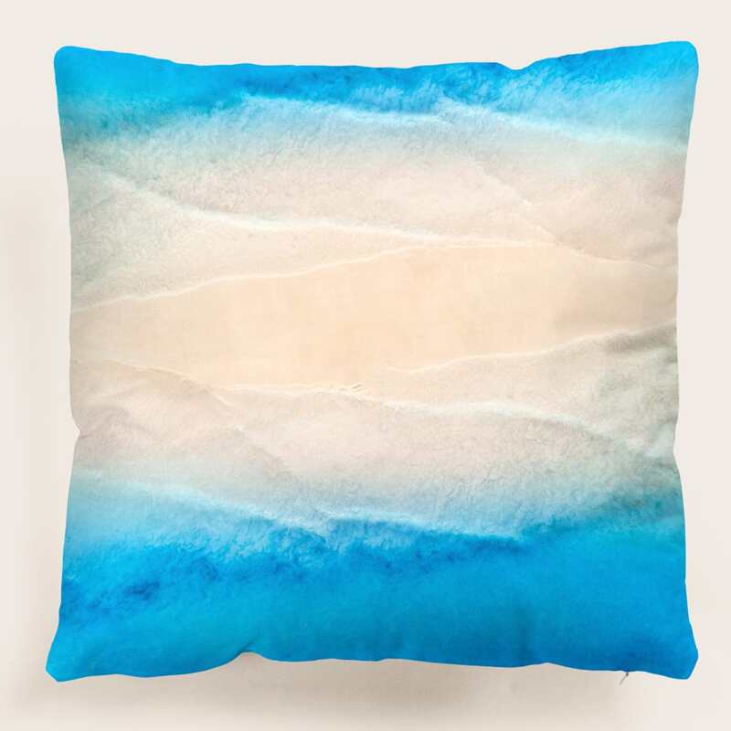 

Beach Print Cushion Cover Without Filler, Multicolor