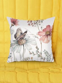 花卉圖案靠墊套不附帶墊芯 - 彩色 - 查看 2