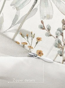 花卉圖案靠墊套不附帶墊芯 - 彩色 - 查看 4