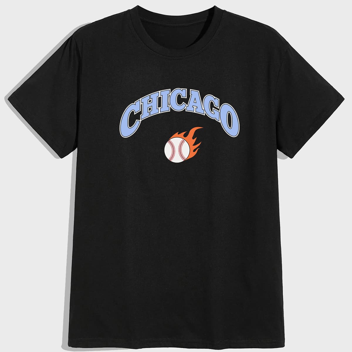 

Guys Letter Baseball Graphic Tee, Black