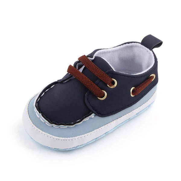 

Baby Boy Two Tone Lace Up Front Sneakers, Navy blue