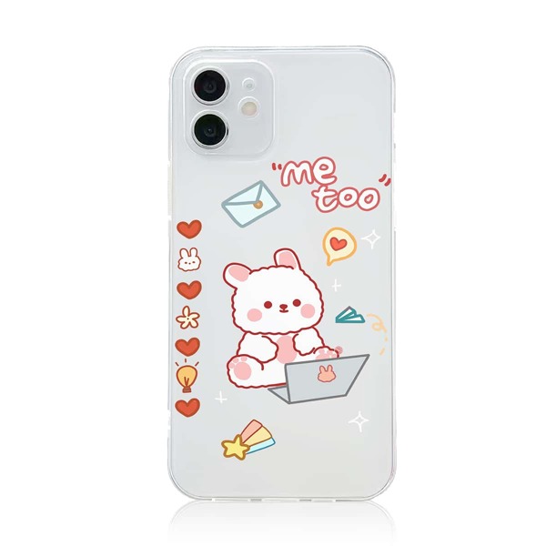 

Cartoon Rabbit Phone Case, Clear