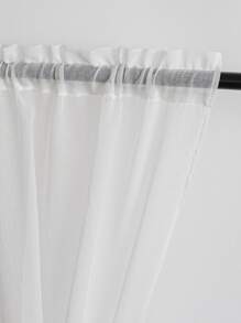 Einfarbiger einteiliger Vorhang - Weiss - Übersicht 2