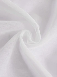 Einfarbiger einteiliger Vorhang - Weiss - Übersicht 3