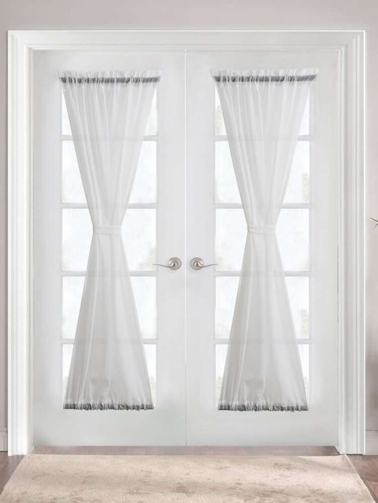 素色單片窗簾 - 白色 - 查看 4