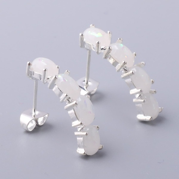

Resin Detail Earrings, White