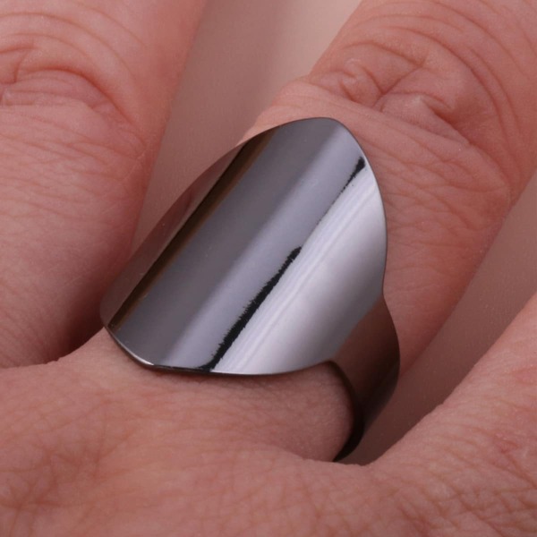 

Men Stainless Steel Ring, Gun black