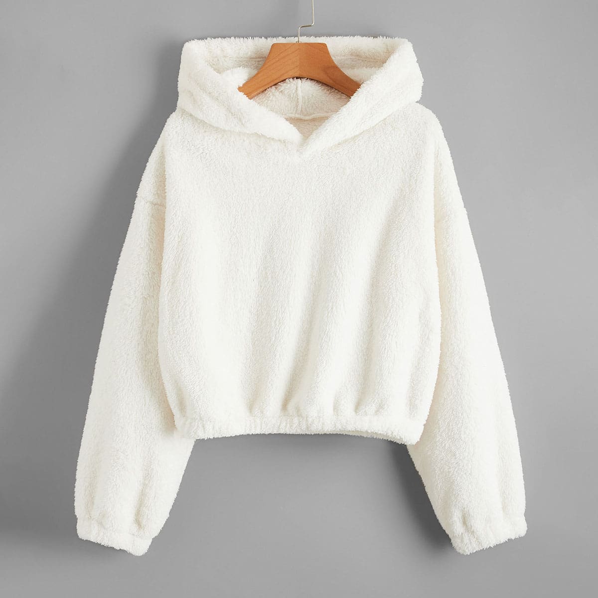

Teddy Hooded Sweatshirt, White