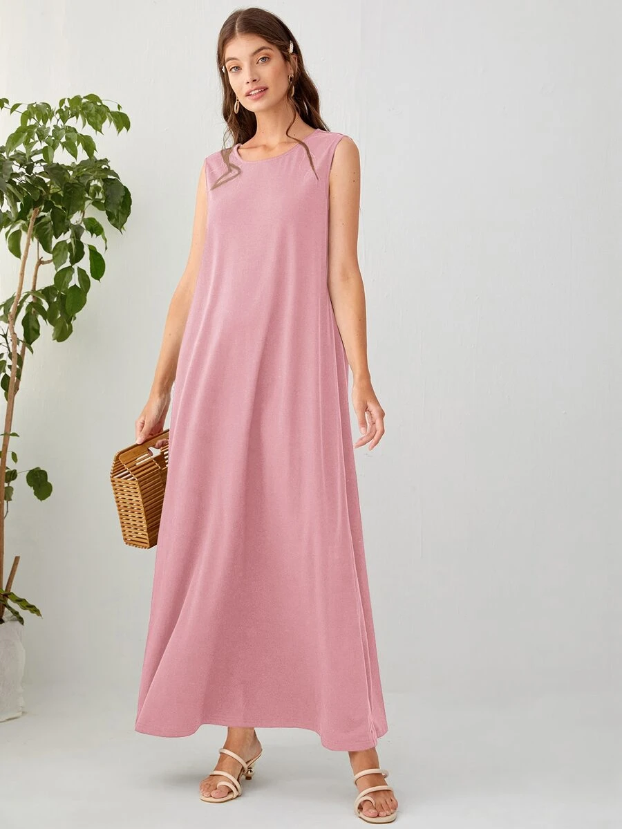 Mulvari Solid Maxi Dress - Dusty Pink - View 1