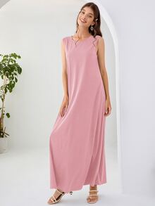 Mulvari Solid Maxi Dress - Dusty Pink - View 5