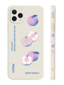 Peach Pattern Phone Case - White - View 1