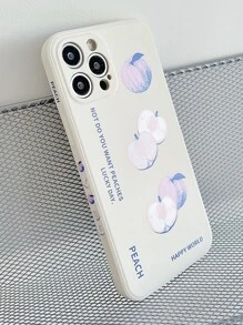 Peach Pattern Phone Case - White - View 2