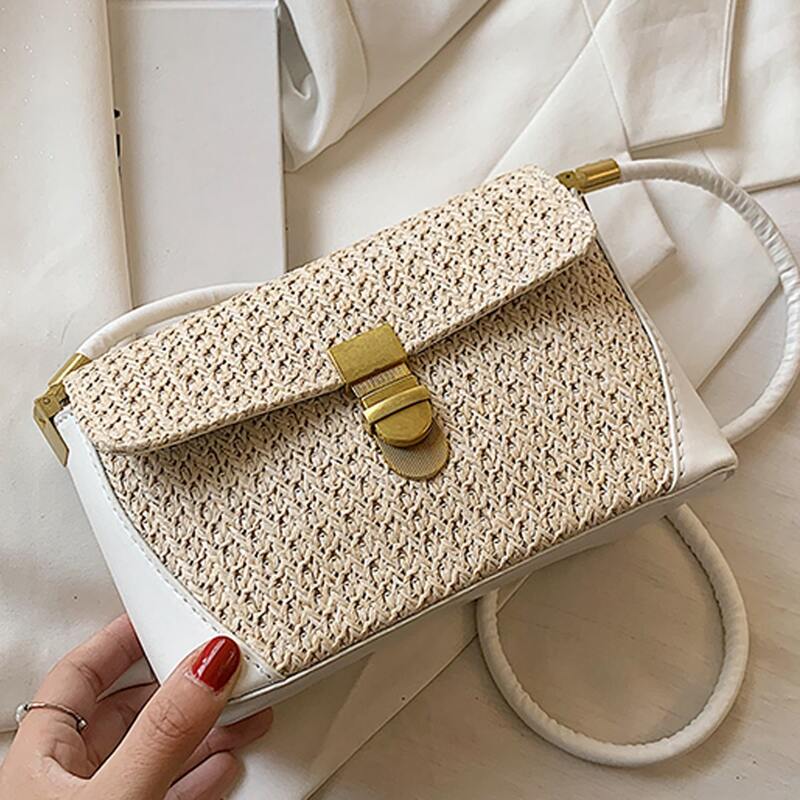 

Woven Shoulder Bag, Beige